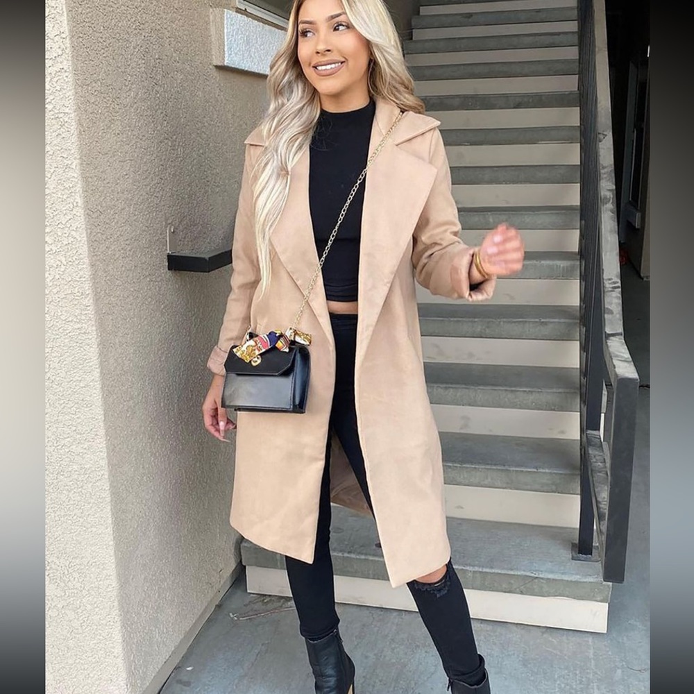 Camel Peacoat - Medium